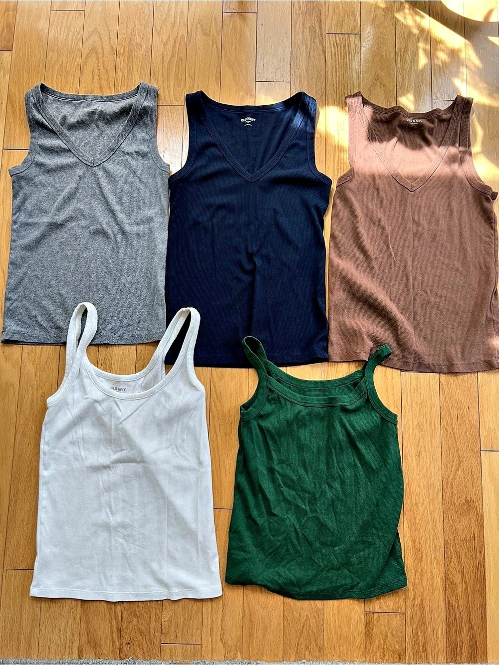 Old Navy First-Layer Rib-Knit Tank Top 5-Piece Set